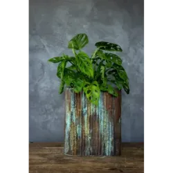 Osłonka na doniczkę loft 25 x 25 x 30 cm - ręcznie robiona