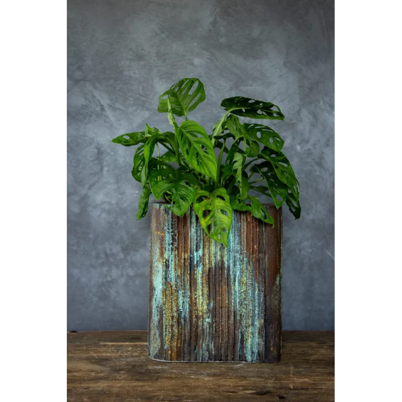 Osłonka na doniczkę loft 25 x 25 x 30 cm - ręcznie robiona