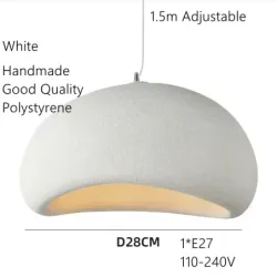 Lampa Wisząca, Nowoczesna, Biała, do Salonu, Jadalni, Sypialni