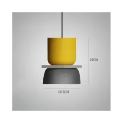Lampa Wisząca, Nowoczesny Styl, Czarna, Zielona, Szara, Żółta
