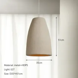 Lampa wisząca z HDPS, Nowoczesny design, Kolor biały