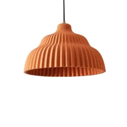Lampa wisząca z kamiennym kloszem, szary, nowoczesny design