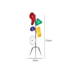 Lampa stojąca kolorowa, metalowa, nowoczesny design, 170 cm