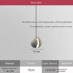 Minimalistyczna lampa wisząca okrągła do salonu, sypialni