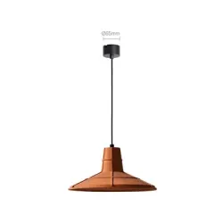 Betonowa lampa wisząca pomarańczowa, styl industrialny