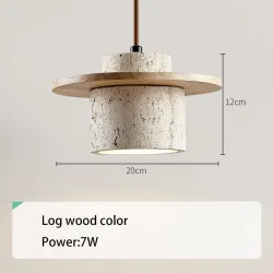 Lampa wisząca przy łóżku kamienna, styl nowoczesny