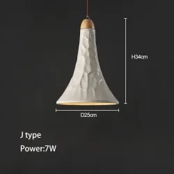 Lampy do sypialni wiszące betonowe, ledowe, pojedyncze