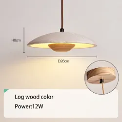 Lampa wisząca przy łóżku beżowa - styl duński