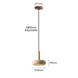 Lampa wisząca okrągła długa do salonu - styl japoński