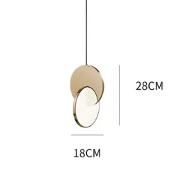 Lampa wisząca okrągła do salonu złota, szara - styl nowoczesny