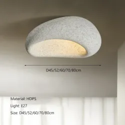 Lampa sufitowa do salonu z żywicy, styl japoński, minimalistyczny