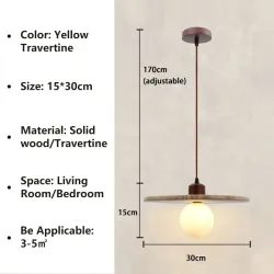 Lampy wiszące z kamienia - do salonu, sypialni, styl retro