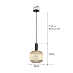 Lampy szklane wiszące loft - do salonu, jadalni, styl klasyczny