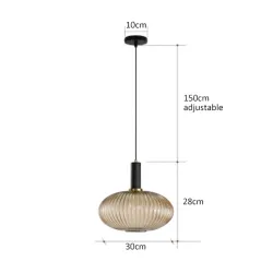 Lampy szklane wiszące loft - do salonu, jadalni, styl klasyczny