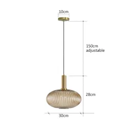 Lampy szklane wiszące loft - do salonu, jadalni, styl klasyczny
