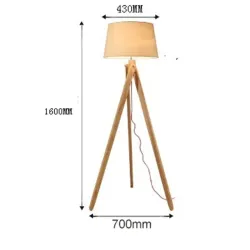 Lampa aluminiowa stojąca trójnoga - do sypialni, salonu, styl nordycki