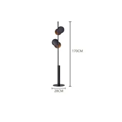 Lampa stojąca do salonu czarna - designerska, minimalistyczna