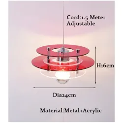 Lampa wisząca kolorowa - do restauracji, baru, gabinetu, Duński design