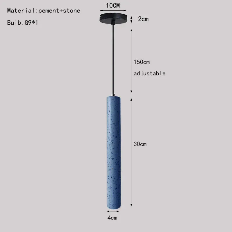 Lampa betonowa wisząca tuba