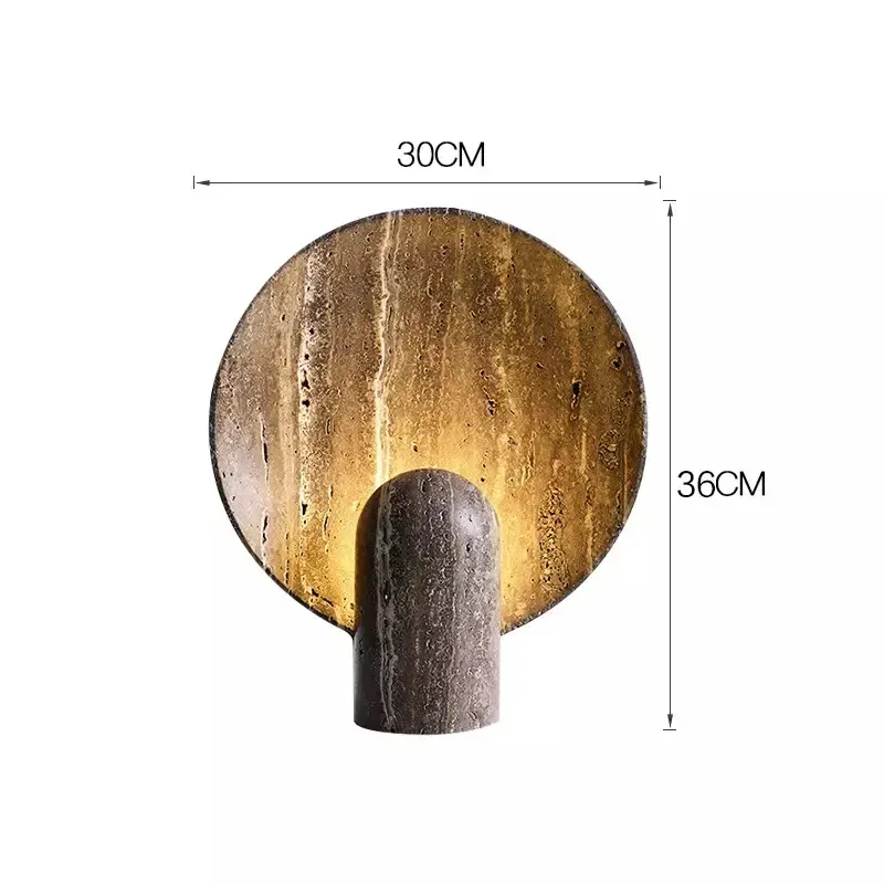 Lampa stołowa do salonu nowoczesna kamienna