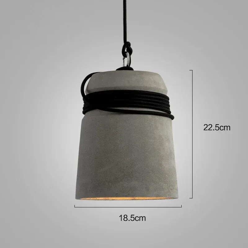 Lampa wisząca betonowa pojedyncza