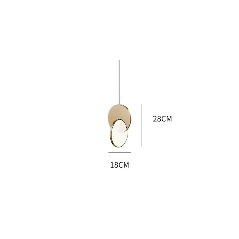 Lampa wisząca okrągła do salonu złota