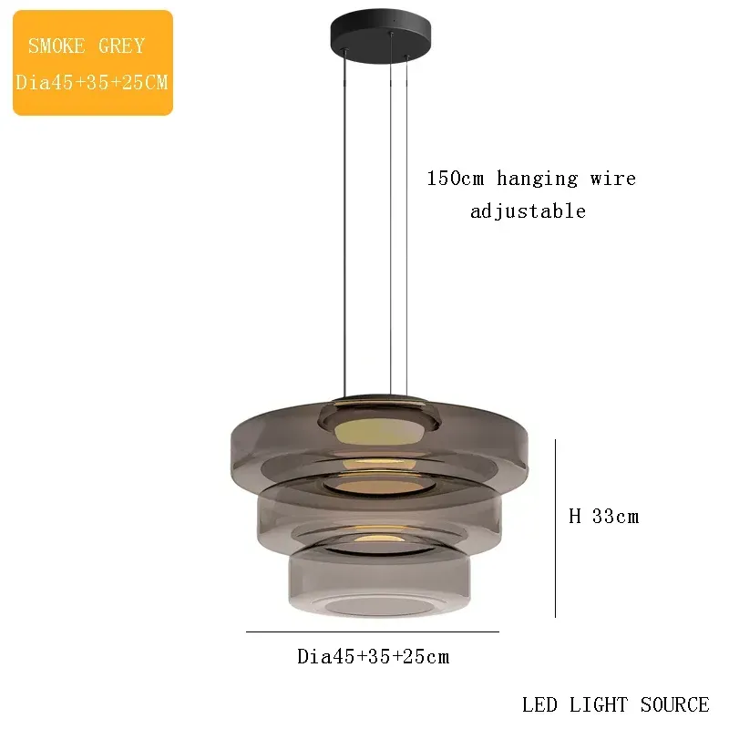 Lampa szklana wisząca minimalistyczna - do salonu