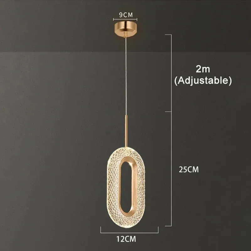 Lampa wisząca nowoczesna złota - do salonu