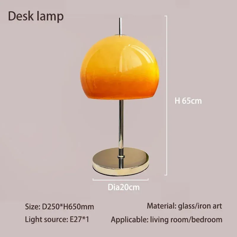 Lampa szklana stołowa