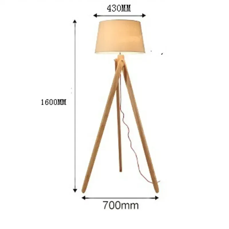 Lampa aluminiowa stojąca trójnoga - do sypialni