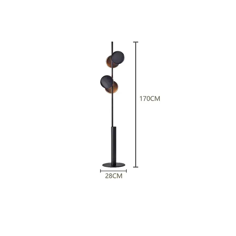 Lampa stojąca do salonu czarna - designerska
