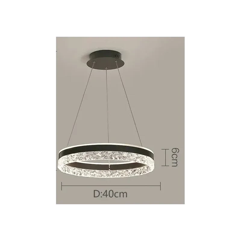 Lampa wisząca okrągła metalowa -  do salonu