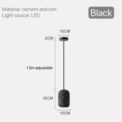 Lampa wisząca betonowa w stylu skandynawskim