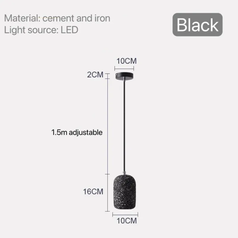 Lampa wisząca betonowa w stylu skandynawskim