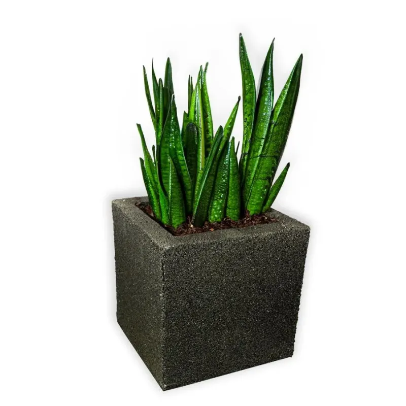 Srebrna donica nowoczesna 30x30x30 cm Modern - Silver 1 | Styl i trwałość
