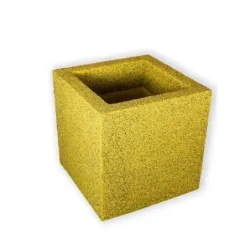 Brązowa donica nowoczesna 30x30x30 cm Modern - Brown 1 | Elegancja i trwałość w jednym