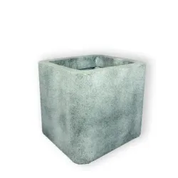 Srebrna donica kwadratowa 50x50x40 cm Modern – Daisy S | Minimalizm i elegancja