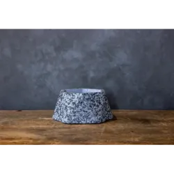 Niebieska doniczka sześciokątna z marmurem Dodo – Marble Blue | Wyrazista i stylowa