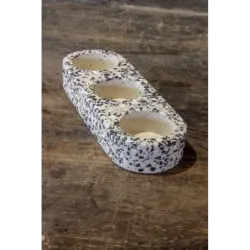 Świecznik betonowy z czarnym marmurem na 3 tealighty Dodo – BG 3 | Nowoczesna dekoracja handmade