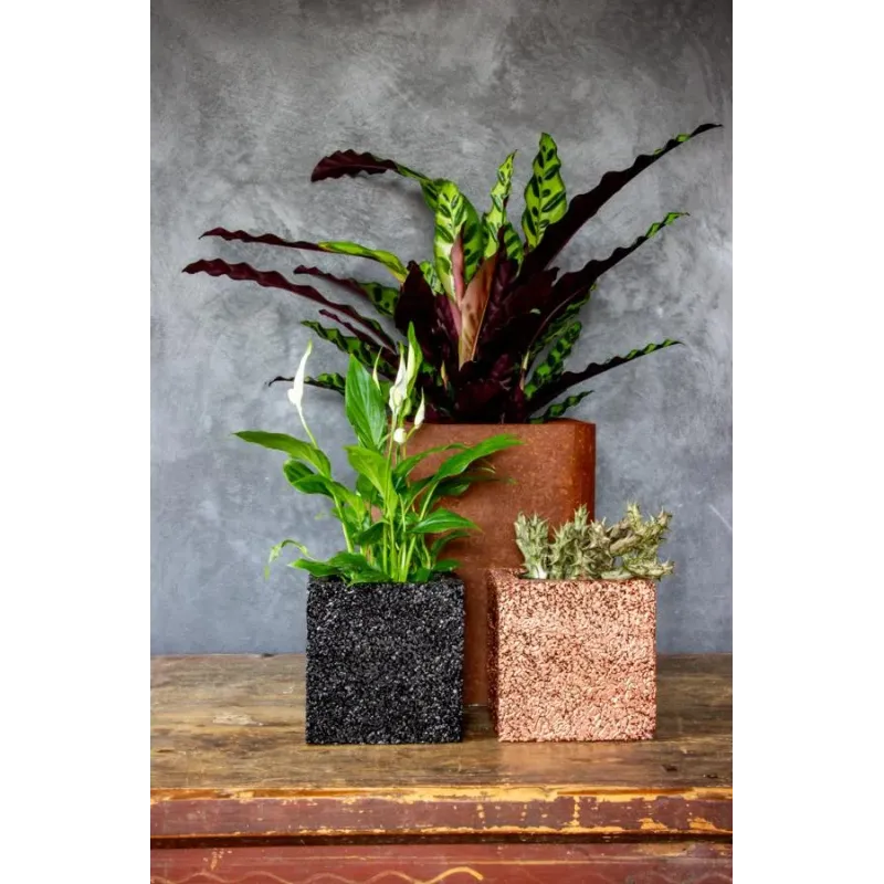 Donica cortenowa 27x27x30 cm Kortes - Rust L | Surowa elegancja w stylu industrialnym