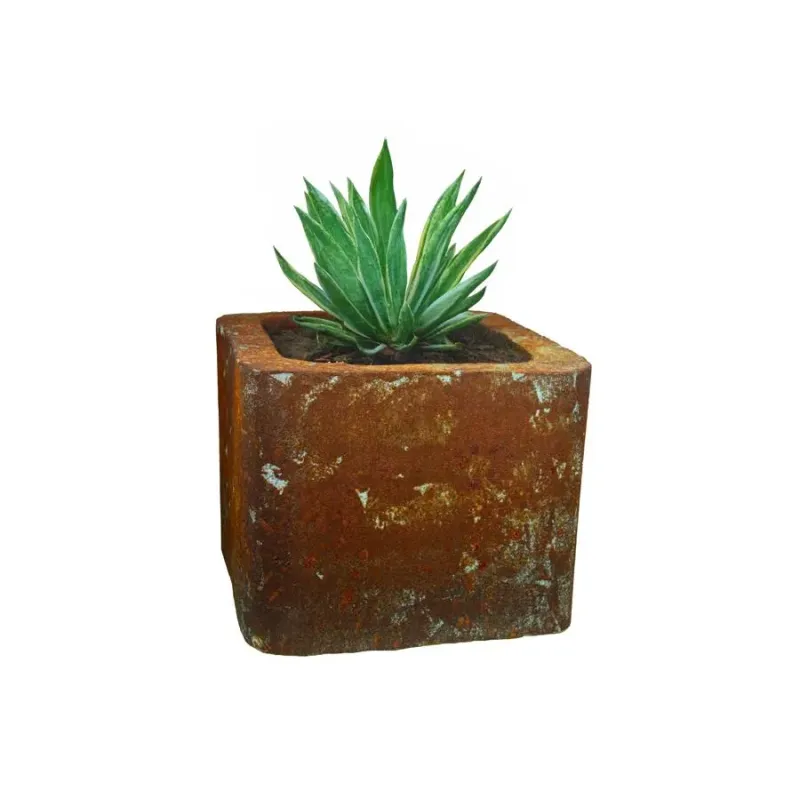 Donice loftowe w style corten 25x25x21 cm Kortes - Blue S | Styl i surowy design w jednym