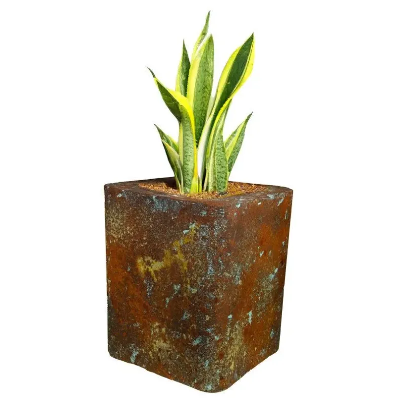 Loftowa donica betonowa 27x27x30 cm Kortes - Flesh L | Surowy styl i nowoczesny design